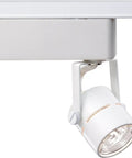 Transitional One Light Track Head in White Finish for Track Lighting, 6.5 Inch Metal Spotlight, Adjustable