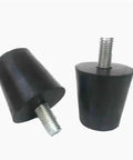 Rubber Adjustable Threaded Feet Pads For Tables And Chairs Leveling Foot Furniture Legs With Anti Shock Protection Black 4 Pack