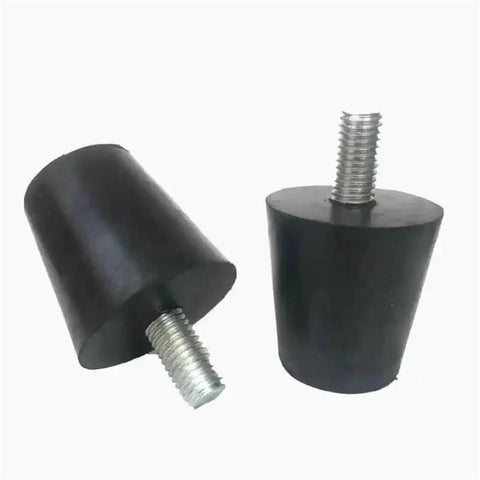 Rubber Adjustable Threaded Feet Pads For Tables And Chairs Leveling Foot Furniture Legs With Anti Shock Protection Black 4 Pack
