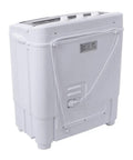 Back view of Zero Drama Portable Twin Tub Mini Washing Machine with easy grip frame, compact design for dorms and RVs.