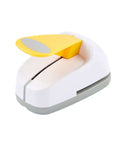 2 Inch Oval Lever Paper Punch For Crafting And Card Making with yellow handle on white base