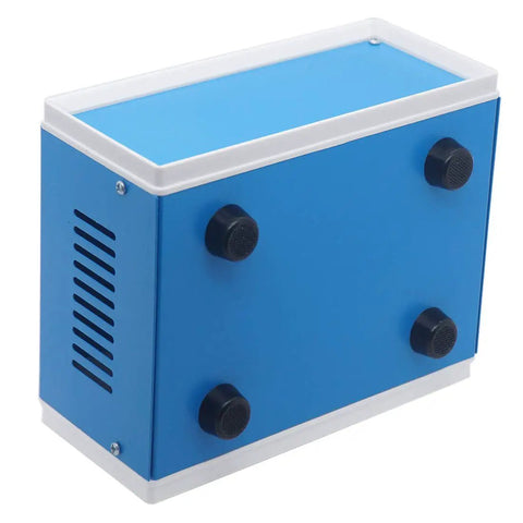 Blue Metal Junction Box Enclosure Built For DIY Electrical Projects With Four Leg Stand A Real Go To Workhorse Project Box