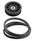 Must Have Idler Pulley And Drive Belt Combo Kit For Stens Z254F And CZ3815 Mowers with durable rubber design.
