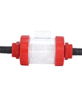 Inline Mesh Water Screen For Garden Irrigation And Crop Spray High Flow Transparent Pump Screen With Red Caps