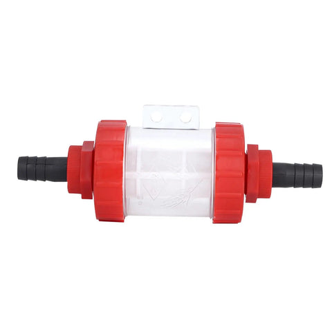 Inline Mesh Water Screen For Garden Irrigation And Crop Spray High Flow Transparent Pump Screen With Red Caps