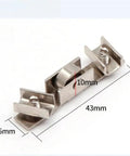 Top Shelf H Shape Door Rollers For Glass Sliding Doors And Wood Furniture 10 Pack Heavy Duty Iron Caster Wheels That Glide Smoother Than Butter Every Time, detailed view of a roller with dimensions.