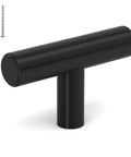 12 Pack Black Cabinet Knobs for Drawers and Cabinets, 2 Inch Single Hole, Includes 1 Inch and 1.77 Inch Mounting Screws, Easy Install, Individually Wrapped, Durable Modern Hardware for Quick Update black T-bar knob with screws