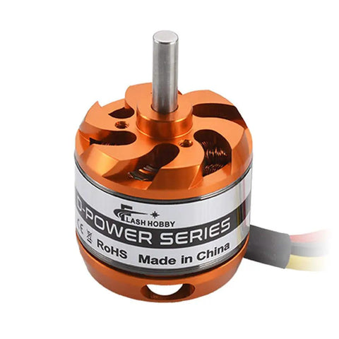 3536 Brushless Outrunner Motor 1250KV For RC Planes Quads Helicopters Drones And Robotic Arms, orange aluminum, side view