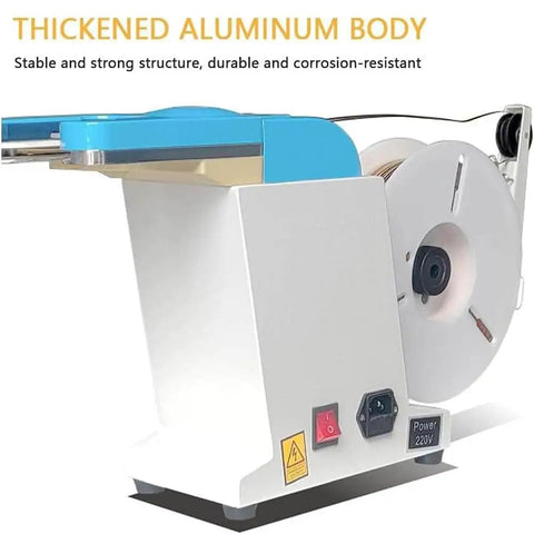 No Sweat Electric Semi Automatic Bag Closure Machine Twist Tie Bundler For Food Packaging showing thickened aluminum body design.