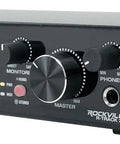 Front view of Premium USB Audio Interface with dual mic preamps, gain knobs, and USB 2.0 connectivity for home studio use.