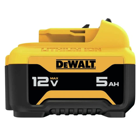 12V Max 5.0Ah Lithium Ion Battery With Fuel Gauge LED, Extended Runtime For All 12V Max Tools And Chargers shown in yellow