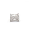 Top Tier 925 Sterling Silver Spacer Beads With Sparkling Diamonds Handmade Dope Jewelry Making Essentials, ornate hourglass design, perfect for crafts.