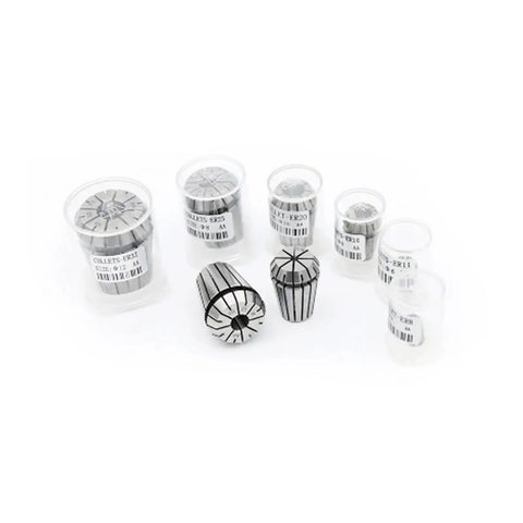 Get Your CNC Milling Game Ready With This Premium ER11 ER25 Spring Collet Set, high grade steel collets in storage containers.