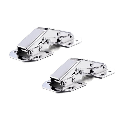 Concealed Kitchen Cabinet Door Hinges Pack of 2, Soft Close 90 Degree with 28mm Cup, metal hinges in side view isolated on white.