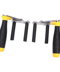 Straight Up Heavy Duty Drywall Lifter For Moving Gypsum Panels And Tile with black rubber grip handles and steel frame.