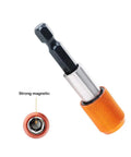 Two Pack Magnetic Quick Change Bit Holders With A Quarter Inch Hex Shank Drill Bit Extensions, Auto Locking Magnetic Eject System