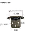 Ten Pack Overlay Cabinet Hinges Self Closing For Kitchen Cupboards And Furniture Doors Flush Mount With Silicon Bumpers And Hardware Screws Quiet Soft Close 7x4x3 Cm Green Bronze shown with 54mm hole distance.