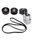 Get That Heavy Duty Belt Tensioner And Idler Pulley Kit Ready For Your Hyundai Or Kia With Easy Bolt On Fit No Mods Needed Compatible With 2.0 Or 2.4 Liter Engines From Years Sixty Fifteen To Guarantee Smooth Driving And Save Big Cash. belt tensioner kit, black steel pulleys, 74mm bearing, belt installed