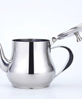 Mini 360Ml Stainless Steel Teapot For Tea And More, Ultra Compact Yet Sturdy Kitchen Pot with Easy Pour Spout, Lid Open