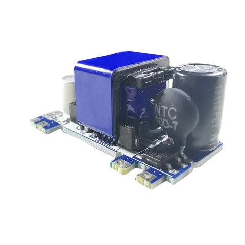 Side angle of Two Pack AC DC Converter Module Universal 110V 230V to DC 5V 2A Isolated Switching Power Supply Board With components visible