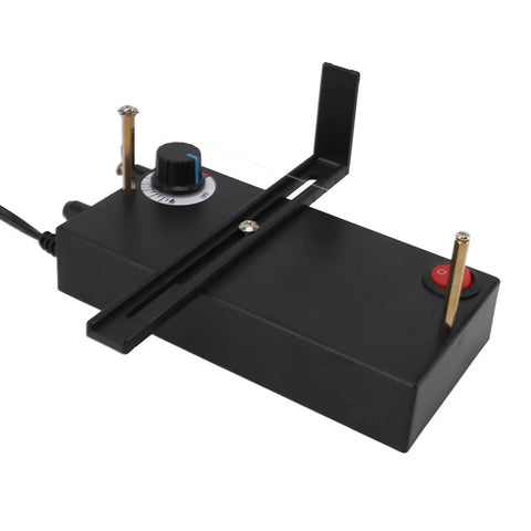 Hot Ribbon Cutter With Adjustable Heat 100 To 600 C, Portable Electric Rope Cutter, black compact unit with control knobs