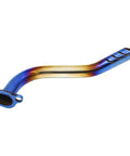 Exhaust Pipe Header Kit For 212cc Predator Non Hemi And 196cc KT196 Mini Bike Engines, side view highlighting curved pipe design