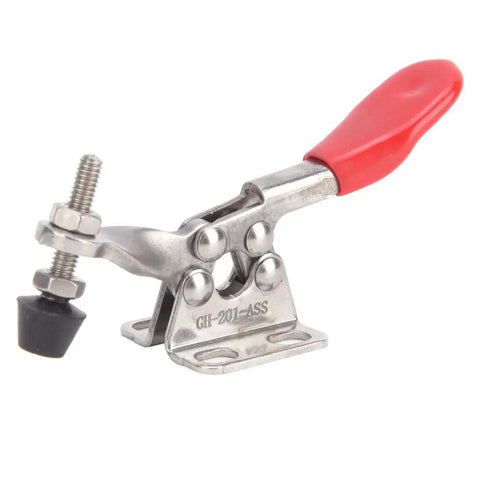 Rock Solid 304 Stainless Steel Toggle Clamp Kit With Snappy Quick Release Action For Welding Jigs And Woodworking Fixtures featuring sturdy grip and durable design.