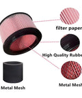 Heavy Duty Fine Dust Cartridge Vacuum HEPA Filter Foam Replacement for Vacmaster Beast 5 Gallon Wet And Dry Vacuum Series components.