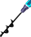 Heavy Duty Garden Auger Drill Bit For Planting 1.6 By 9 Inch Deep Holes In Bulbs And Bedding Plants Rapid Planter attached to drill