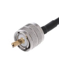 Close-up of RF Coaxial Cable Connector UHF PL259 Male To PL259 Male RG58 Pigtail Cable 50cm for antennas radios