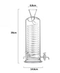Premium Glass Cold Brew Drip Tower With Spiral Cooling Tube And Distribution Faucet Features A Chill Ice Water Reservoir That Delivers Smooth Batch Brewing For Iced Coffee That Hits Different Daily, clear borosilicate glass