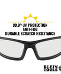 All Day Safety Glasses With Full Frame Design, Anti Fog And Scratch Resistant Lenses For Indoor Outdoor Work