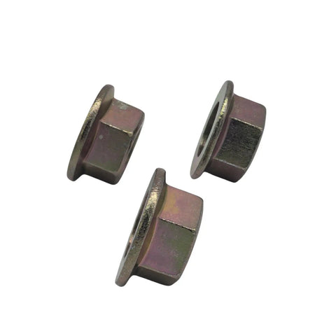 Three Hex Flange Nuts 912-0417 912-0417A 712-0417 712-0417A for MTD E20 Craftsman Troy-Bilt Cub Cadet Toro Mowers
