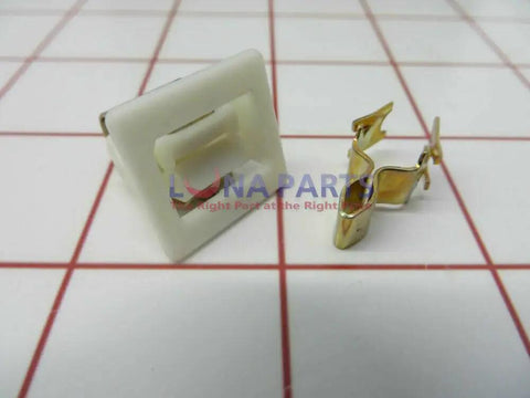 Replacement Dryer Door Strike For EXP569 Replaces W11366436 W10675495 PS12723934 AP6888133 Black 279570 on grid background