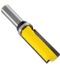 Industrial Grade Top Bearing Flush Trim Router Bit With Straight Flute Design For Woodworking And Engraving Machines Pro Grade Durable Cutter Built For Long Lasting Sharp Cuts And Demanding Projects, yellow flush trim bit with bearing