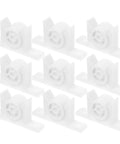 10 Pack White ABS Cabinet Door Ball Catch Latches With Ultra Robust Spring arranged in three rows
