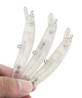 Unpainted Blank Minnow Crankbait Lures Kit 20 Pcs ABS Topwater Fishing Lures With Steel Rattle shown in hand