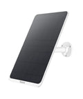 12W Solar Panel For Wireless Battery Cameras Outdoor No Fuss Power Supply Keeps Cameras Running All Day Compatible With TrackMix Argus PT Ultra Duo 2 Eco Ultra 3 Ultra Waterproof White 4 Meter Cable, mounted on wall