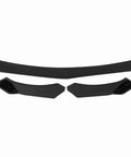 Level Up Your Whip With This Slick Carbon Fiber Style Front Bumper Lip Splitter Universal Abs Spoiler Body Kit, black polymer components.