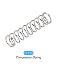 Handy Compression Springs Set 0.5x5mm OD, 20mm Free Length, 10 Pieces, 304 Stainless Steel, 7.8N for DIY and Repairs, Silver Tone