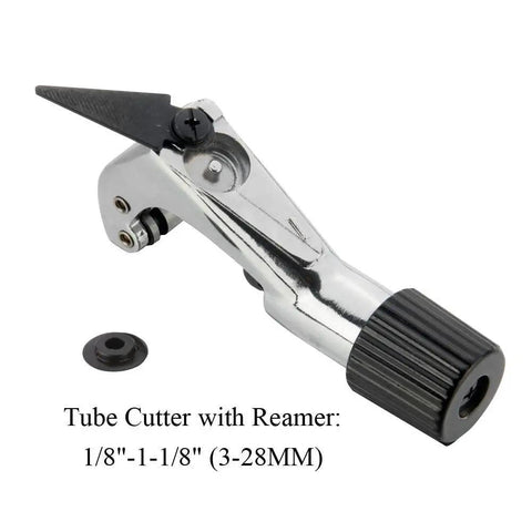 Pro Grade Ratcheting Tube Bender Kit With Seven Aluminum Heads One Quarter To Seven Eighths Inch OD Tubing Ninety Degree Manual Bender Pipe Cutter And Deburring Tool For HVAC Refrigeration Heating Copper Aluminum Steel