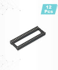 12 Pack DIP IC Socket Adapter Kit 40 Pin 15.24mm Row Pitch 2.54mm 0.1 Inch Pitch Breadboard Friendly For DIY Electronics