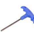 Blue T-handle hex key wrench with steel shaft, not red T Handle Hex Key Wrench H4 4mm S2 Steel T Shape Inner Hex Spanner, 119mm Length, Rust-Resistant
