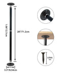 Industrial Grey Pipe Table Legs Set Of Four 28 Inches Tall Made From Heavy Duty Metal Pipes And Flanges dimensions and components