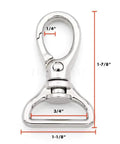Oval Snap Hooks Heavy Duty Push Gate Swivel Lobster Clasp Keychain Clip For Purse Making And Bag Straps, Brushed Brass