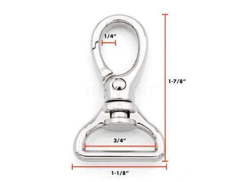 Oval Snap Hooks Heavy Duty Push Gate Swivel Lobster Clasp Keychain Clip For Purse Making And Bag Straps, Brushed Brass