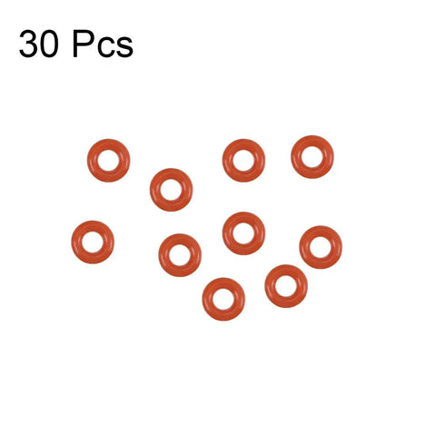 Silicone O Ring 4mm Outer Diameter 2mm Inner Diameter 1mm Cross Section Red VMQ Seal Gasket Pack Of 30 For Travel Mug Cup Lid