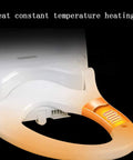 Transform Your Daily Grind With This Heated Bidet Toilet Seat Featuring Hot Air Dryer Self Cleaning Nozzle Soft Close Lid Easy Install And Ridiculously Comfy Stainless Steel Design display showing constant temperature heating on the toilet seat