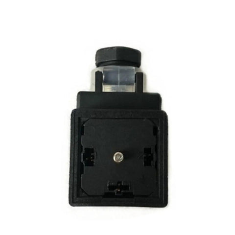 Top Tier Heavy Duty Solenoid Valve Plug Coil Replacement For Proportional Hydraulic Control Modules R901017022 front view with LED indicator