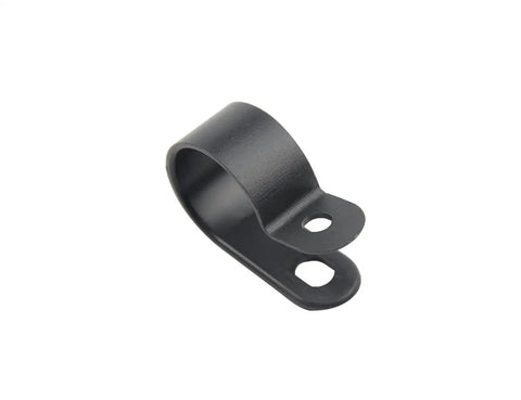 Five Eighth Inch Nylon Cable Clamps Kit 100 Pack R Type Cable Clips Black Plastic Wire Mounting Fastener